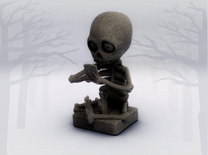 fin wassup squelette pinshape os créature monstre spooky fête d'halloween drôle zombie morts crâne 3d print model - Mito3D