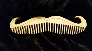moustache comb pinshape beard 3d print model - Mito3D
