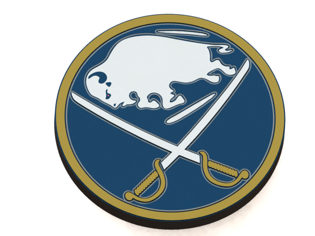 sabres buffalo logo pinshape logo3d hockey glace 3D print model - Mito3D