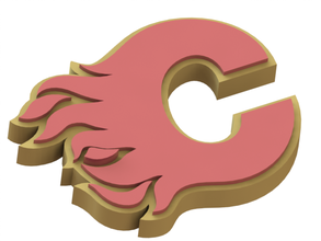 calgary flames logotipo pinshape logo3d 3dmodel hockey hielo 3d print model - Mito3D