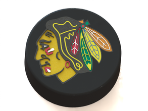 chicago blackhawks logo ice hockey puck pinshape 3dmodel chicago-blackhawks logo3d 3d print model - Mito3D