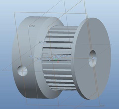 30 teeth mxl plotter pulley 10mm belt reprap pinshape 3d-design 3d print model - Mito3D