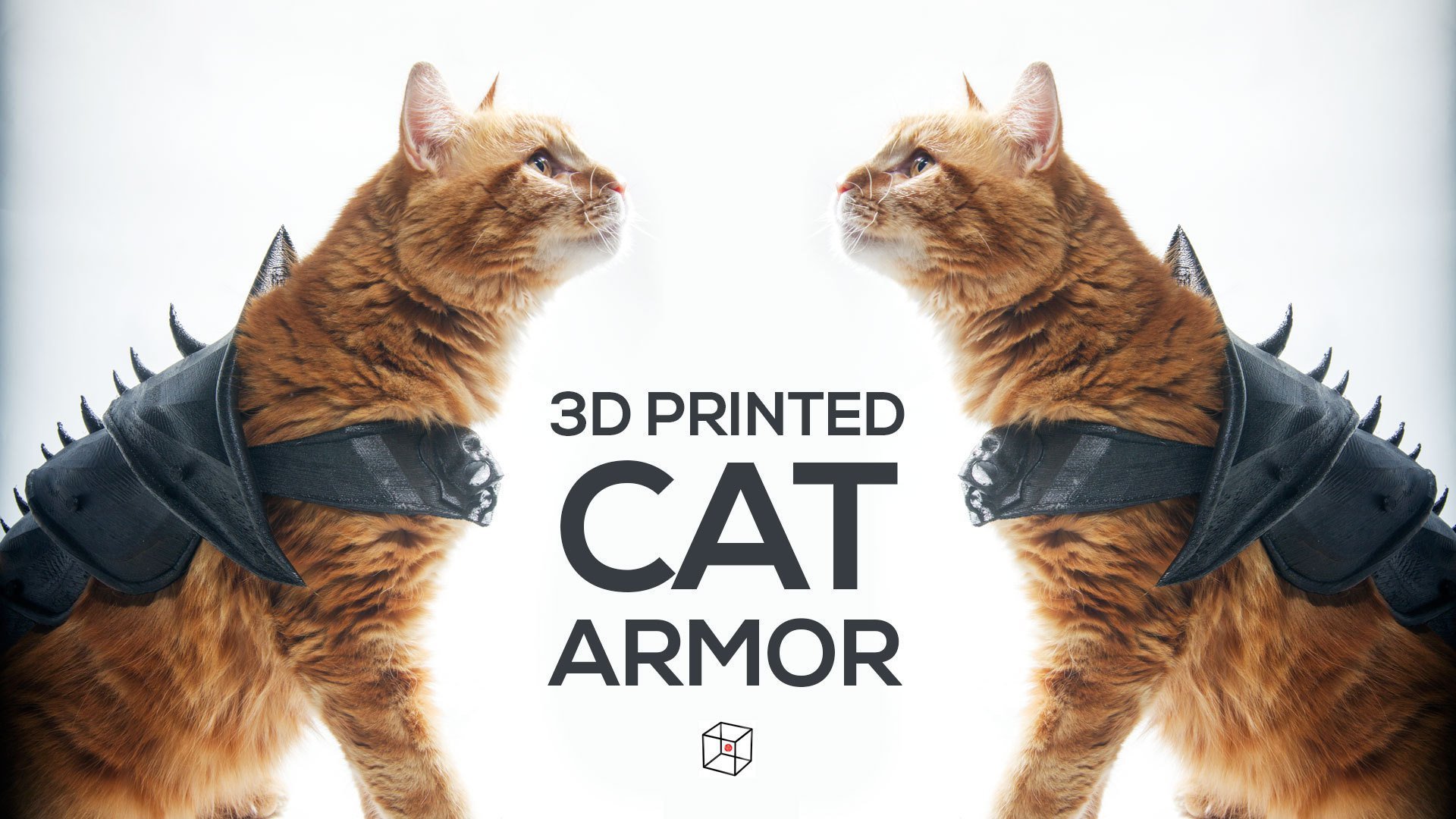 cat armor pinshape scorpion prop halloween costume spikey spike metal black armored kitten 3D print model - Mito3D