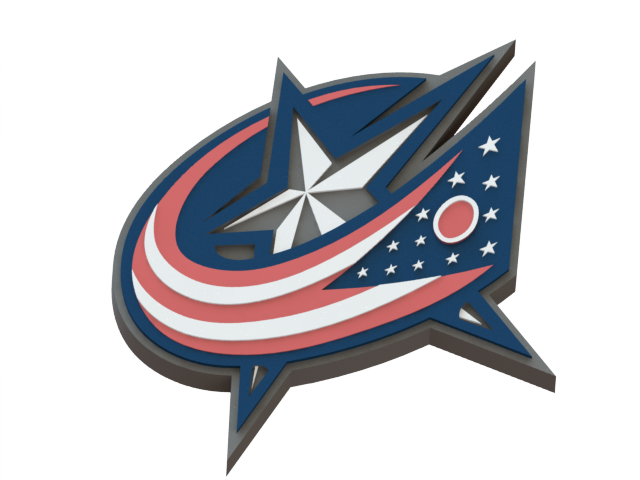 columbus bluejackets logo pinshape columbusbluejackets hockey glace 3dmodel logo3d 3D print model - Mito3D