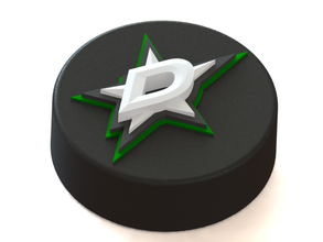 dallas stars logotipo ice hockey puck pinshape estrelas hóquei gelo nhl 3dmodel logo3d 3d print model - Mito3D