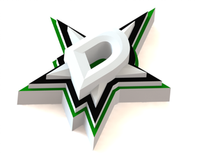 dallas stars logo pinshape Eis hockey nhl 3dmodel logo3d 3d print model - Mito3D
