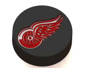 detroit red wings logotipo hockey hielo puck pinshape rojo alas 3dmodel logo3d nhl 3d print model - Mito3D