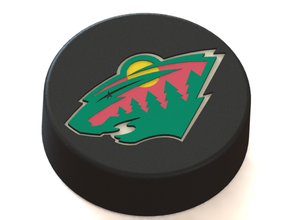 minnesota wild logo ice hockey puck pinshape 3dmodel Eis nhl logo3d 3d print model - Mito3D
