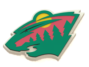 minnesota wild logotipo pinshape 3dmodel hockey hielo nhl logo3d 3d print model - Mito3D