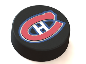 montreal canadiens logo ice hockey puck pinshape ghiaccio 3dmodels nhl logo3d 3d print model - Mito3D