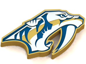 nashville predators logo pinshape nashville-predators 3dmodel ice-hockey nhl logo3d 3d print model - Mito3D