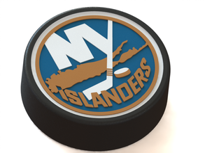 york islanders logotipo ice hockey puck pinshape ilhéus nhl Modelo 3d 3dmodel hóquei gelo logo3d 3d print model - Mito3D