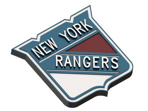 york rangers logotipo pinshape hockey hielo 3d modelo nhl logo3d 3d print model - Mito3D