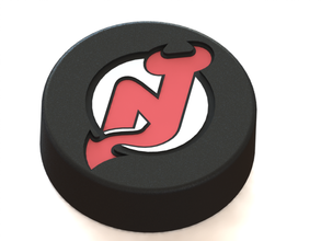 jersey devils logo hockey glace palet pinshape modèle 3d lnh logo3d new 3d print model - Mito3D