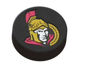 senators ottawa logotipo hielo hockey puck pinshape senadores nhl 3d modelo logo3d 3d print model - Mito3D