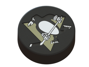 pittsburgh penguins logo ice hockey puck pinshape Pinguine 3d Modell khl Eis logo3d 3d print model - Mito3D