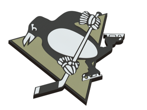pittsburgh penguins logotipo pinshape hóquei gelo nhl Modelo 3d logo3d 3d print model - Mito3D