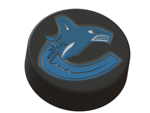 vancouver canucks logotipo hielo hockey puck pinshape nhl 3d modelo logo3d 3d print model - Mito3D