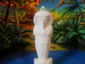 pharaon pinshape egytian numérisée caractère décoration sculpter numérisation sculpture corps figurine minifig l'homme tête buste figure miniature jouet personnages statue égyptienne statuette 3d print model - Mito3D