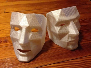 polígono máscara agujeros respiración pinshape Diseño 3d printrbot metal simple 3d print model - Mito3D