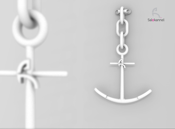 anchor - coat rack pinshape hang 3D print model - Mito3D