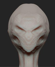 red alien brute updated 8-29-17 pinshape avatar-design-contest character-modeling-contest scary spaceman space monsters monster creature aliens 3d print model - Mito3D