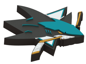 san jose sharks logo pinshape 3d Modell Eis hockey nhl logo3d 3d print model - Mito3D