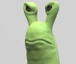coolio slugman pinshape character-modeling-contest cranky slime slimey slow smart creature slug 3d print model - Mito3D