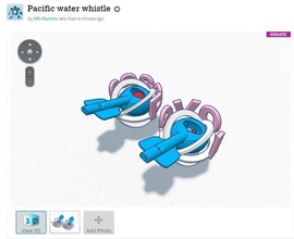 pacific Pfeifen bird song pinshape funny toys 3d print model - Mito3D
