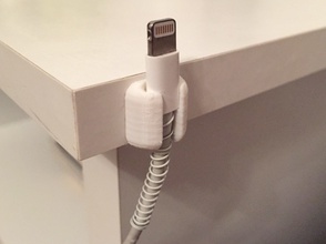 suporte cabo stand apple lightning pinshape relâmpago tabela titular carregador ipad iphone 3d print model - Mito3D