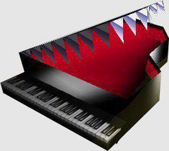 mad piano pinshape 3d-design 3d print model - Mito3D