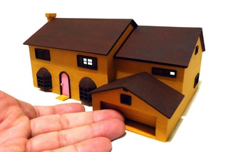 simpsons maison pinshape miniature jouet l'échelle modèle springfield 3d print model - Mito3D