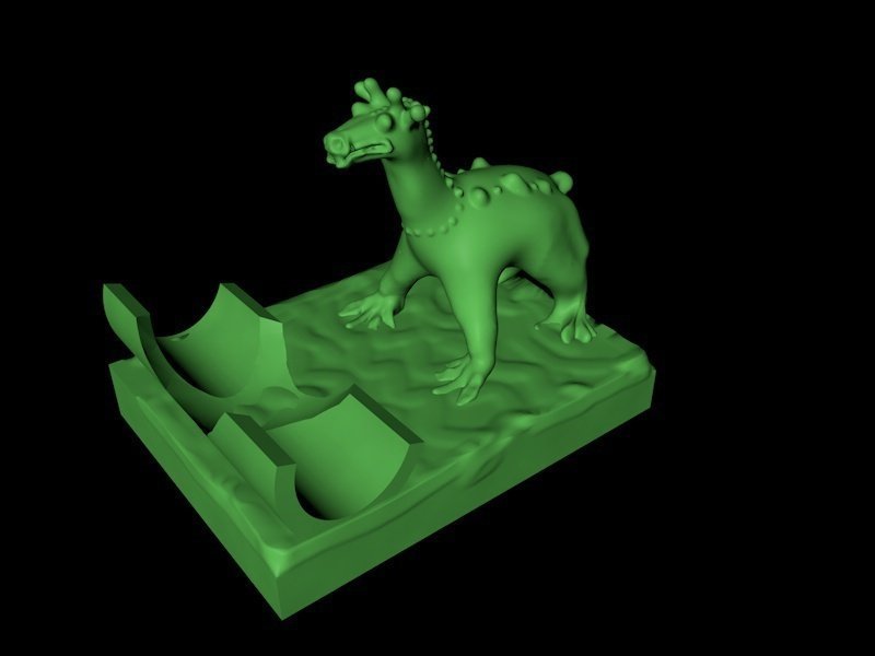 dino telefono stand pinshape disegno 3d 3D print model - Mito3D