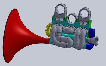 la p'tite trompette pinshape 3d design 3d print model - Mito3D