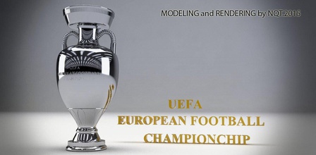 uefa euro trofeo copa prg2015 pinshape fútbol 3d print model - Mito3D