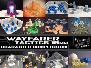 wayfarer tactics character compendium 18mm scale pinshape 3d-design 3d print model - Mito3D
