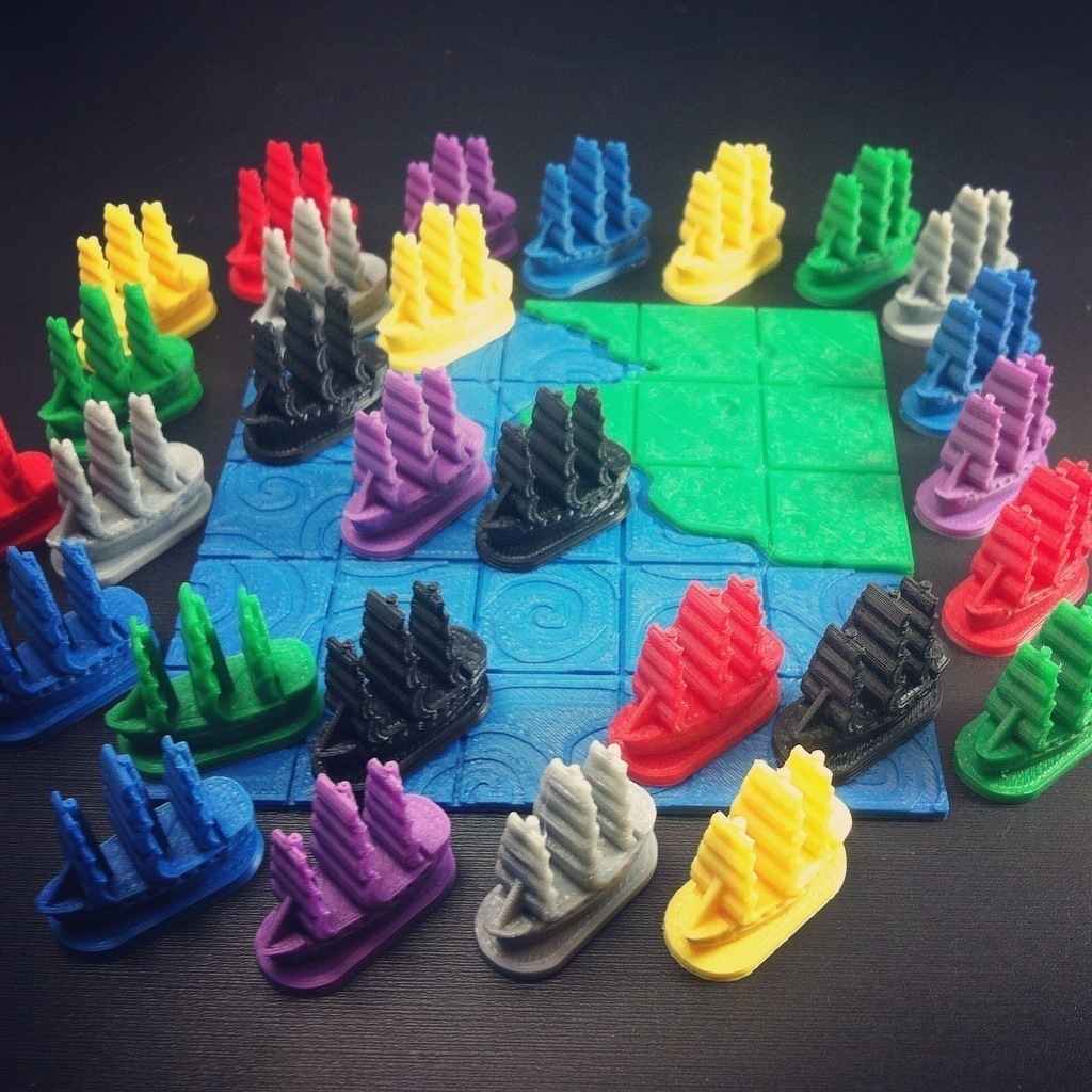 galleon Brettspiel Stück pinshape 3d design 3D print model - Mito3D