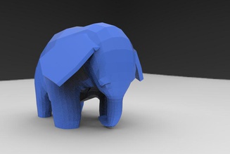 poli bebé elefante pinshape elefante bebé animal zoológico 3d print model - Mito3D