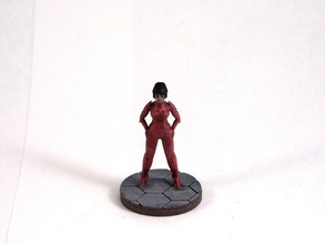 female starfarer 28mm miniature pinshape 3d-design 3d print model - Mito3D