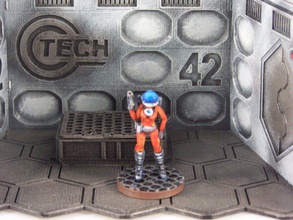 space girl 28mm miniature pinshape 3d-design 3d print model - Mito3D