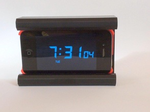 clock stand iphone 4 4s pinshape 3d-design 3d print model - Mito3D