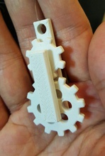 2 gears pendant pinshape 3d-design 3d print model - Mito3D