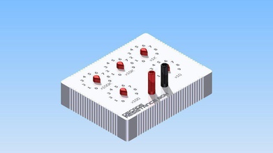 sparkfun decade resistance box enclosure pinshape 3d-design 3d print model - Mito3D