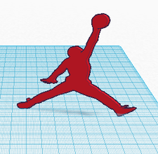 jordan pinshape jumpman 3d print model - Mito3D
