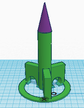 air rocket pinshape l'air fusée 3d print model - Mito3D