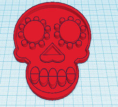 journée morte crâne pinshape 3d print model - Mito3D