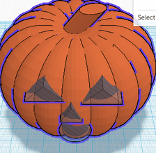 pumpkin pinshape 3d print model - Mito3D