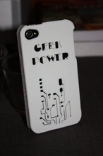 geek power iphone4s Fall pinshape 3d design 3d print model - Mito3D