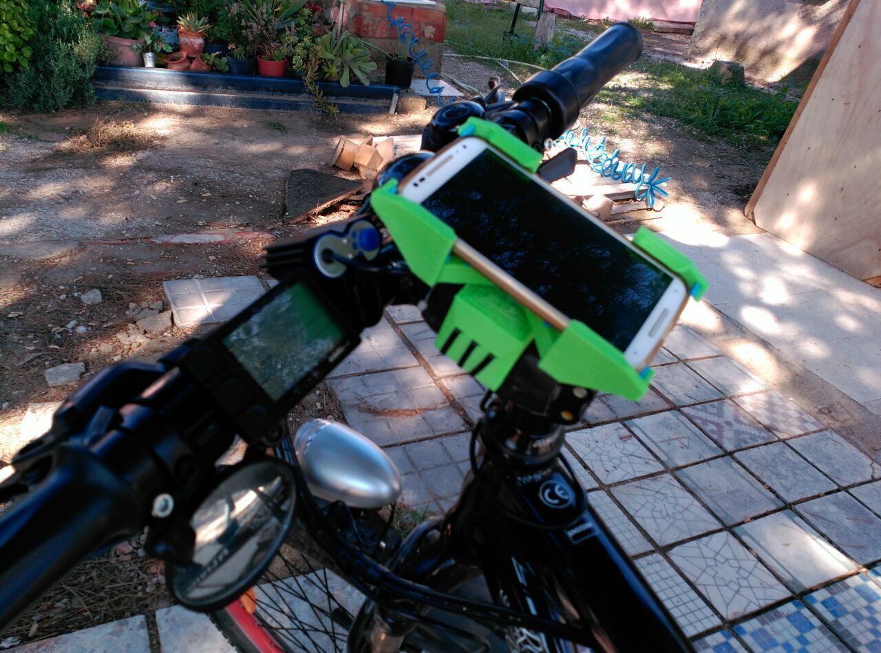 soporte para telefono vil en bici titolare pinshape smartphone bicicletta escursioni in 3D print model - Mito3D