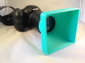 square Kamera Sonne Objektivdeckel generic pinshape design cap Objektiv mount adapter 3d print model - Mito3D
